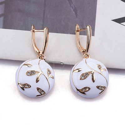 Alloy Enamel Hoop Earrings FS-WGC03FD-01-1