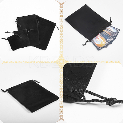 40Pcs 4 Style Rectangle Velvet Pouches TP-CN0001-02-1