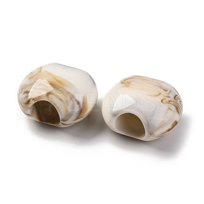 Two Tone Opaque Acrylic Beads OACR-Z025-02A-1