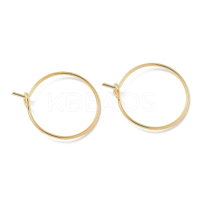 Brass Hoop Earring Findings KK-H503-33G-01-1