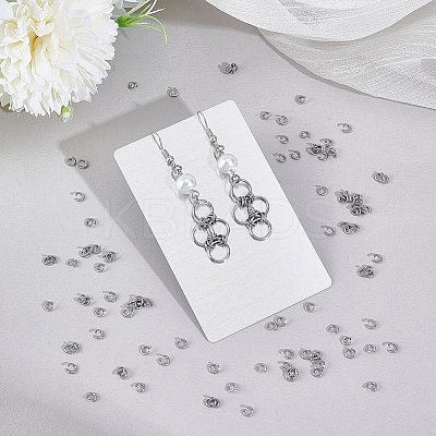 2000Pcs 304 Stainless Steel Open Jump Rings STAS-UN0062-99-1