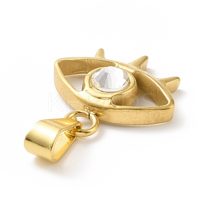 PVD Vacuum Plating 304 Stainless Steel with Crystal Rhinestones Pendants STAS-G261-19G-1