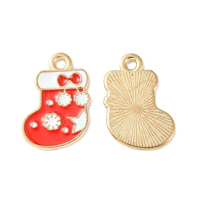 Christmas Alloy Enamel Pendants ENAM-D047-09LG-03-1