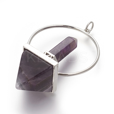 Natural Amethyst Big Pendants G-I214-A03-1