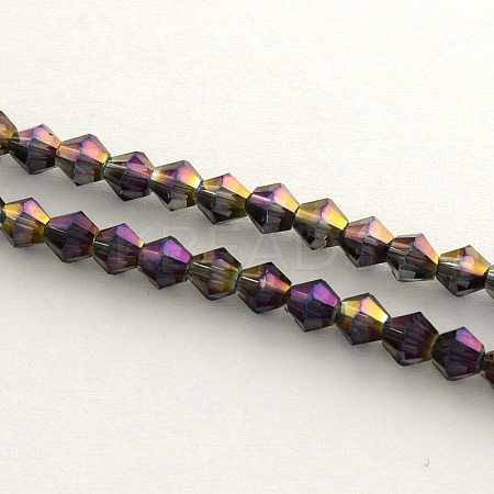 Electroplate Glass Bead Strands LS-EGLA-R094-4mm-10-1