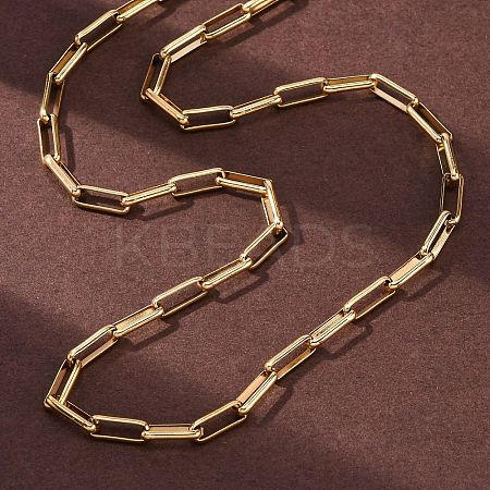 304 Stainless Steel Paperclip Chain Necklaces X-NJEW-Q013-03G-1