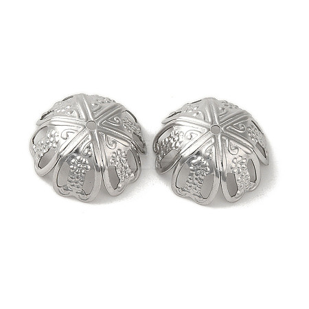 Non-Tarnish 304 Stainless Steel Bead Caps STAS-P363-02B-P-1