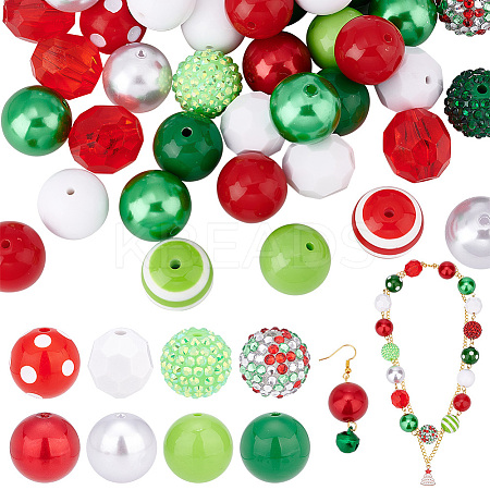 1 Set Mixed Style Acrylic and Resin Beads MACR-PH0001-56B-1