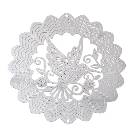 201 Stainless Steel 3D Rotating Hanging Wind Spinner STAS-B122-01P-03-1