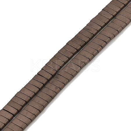 Electroplated Frosted Non-magnetic Synthetic Hematite Beads Strands G-G089-A01-08-1