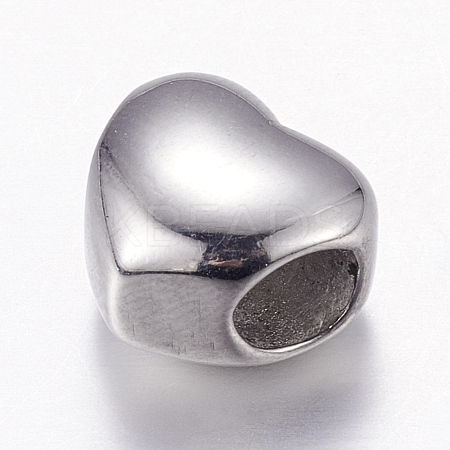 Tarnish Resistant 304 Stainless Steel European Beads STAS-E144-302P-1