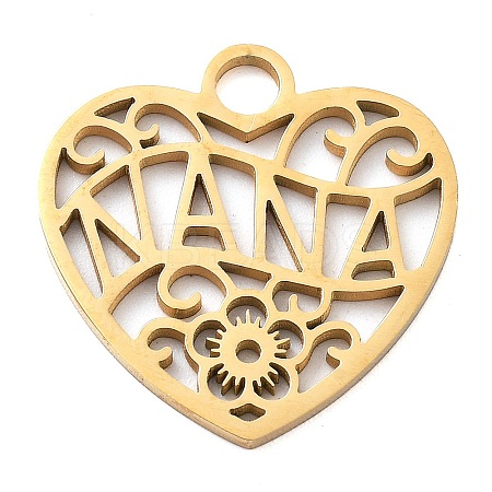 304 Stainless Steel Pendants STAS-M076-04G-1