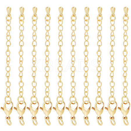 20 Sets Long-Lasting Plated Brass Chain Extender KK-BBC0001-06-1