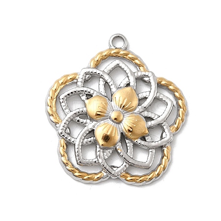 304 Stainless Steel Pendants STAS-A126-03A-GP-1