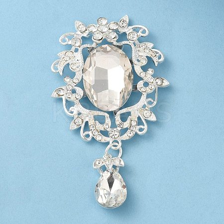 Zinc Alloy Glass Big Pendants LS-PALLOY-Z017-02B-S-1