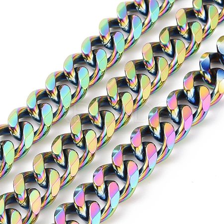 304 Stainless Steel Cuban Link Chains CHS-P007-04M-1