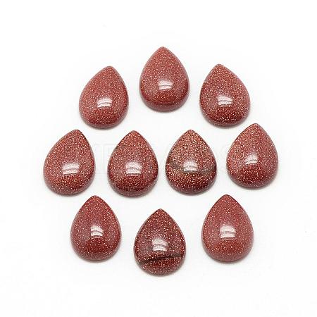 Synthetic Goldstone Cabochons G-R417-10x14-47-1