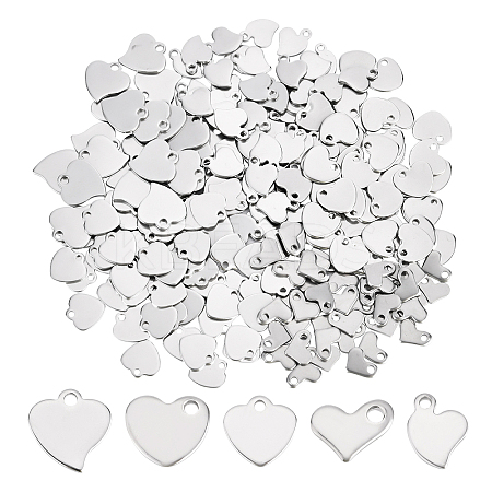 400Pcs 5 Style 304 Stainless Steel Charms STAS-DC0004-08-1