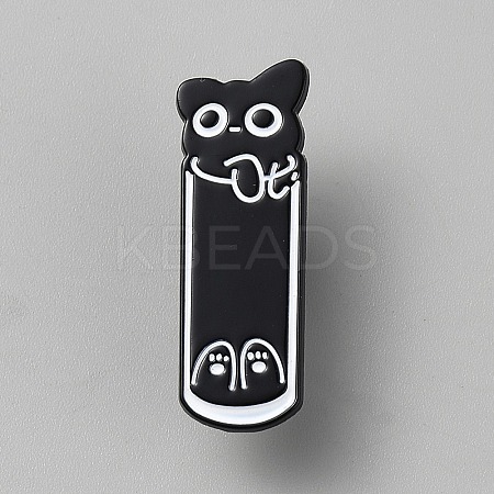 Cat Black Enamel Pins JEWB-CJC0013-04-1