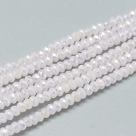 Electroplate Glass Beads Strands X-EGLA-Q112-A01-1
