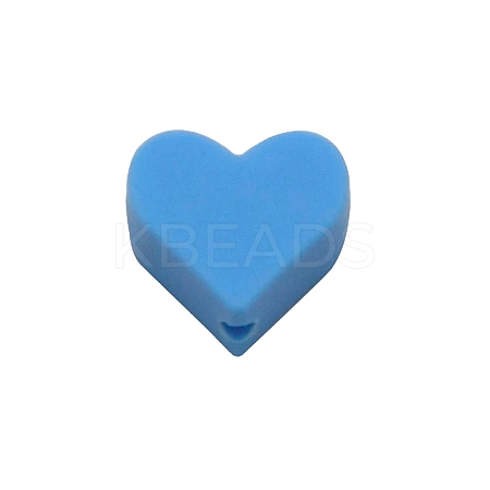 Heart Food Grade Eco-Friendly Silicone Beads SIL-WH0013-56I-1