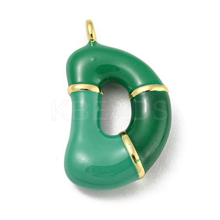Brass Enamel Pendants X-KK-E093-03G-D-1
