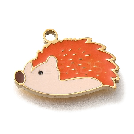 Ion Plating(IP) 304 Stainless Steel Enamel Pendants STAS-P371-077G-1