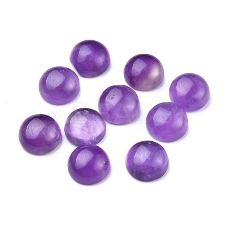 Natural Amethyst Cabochons X-G-P393-R56-8MM-A-1