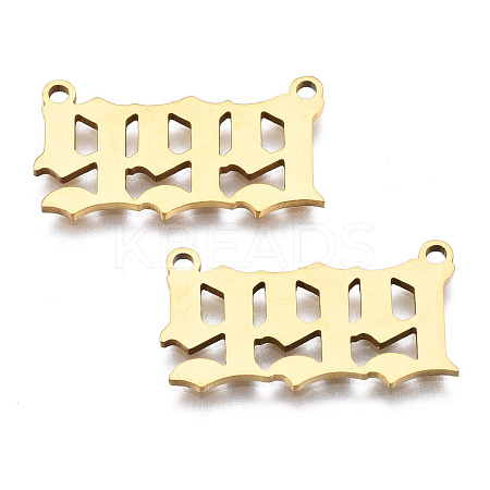 201 Stainless Steel Pendant Links STAS-S110-115G-09-1