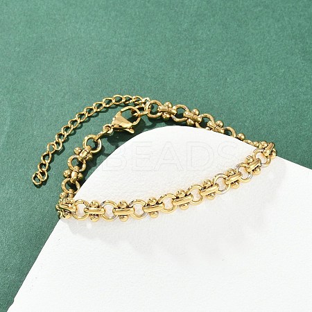 304 Stainless Steel Link Chain Bracelets for Women LS-BJEW-Z143-22G-01-1