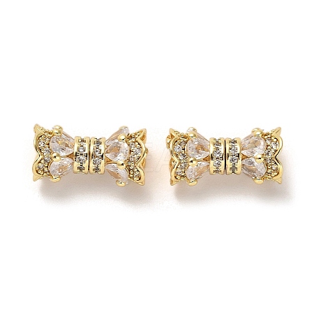 Brass Micro Pave Cubic Zirconia Beads ZIRC-P112-05G-03-1