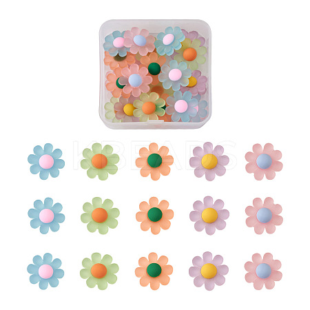 Resin Frosted Cabochons RESI-TA0001-26-1