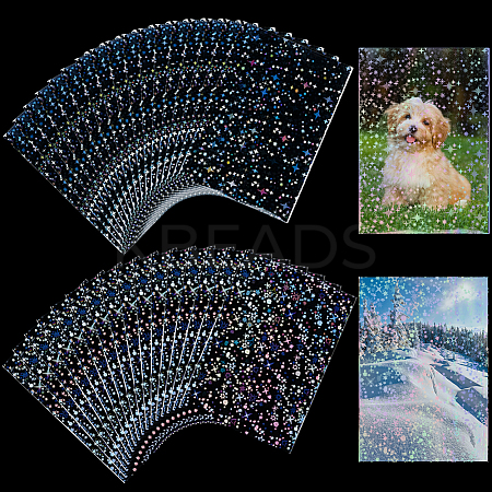 2 Bags 2 Styles Rectangle Laser Transparent Plastic Packaging Bags ABAG-SP0001-46C-1