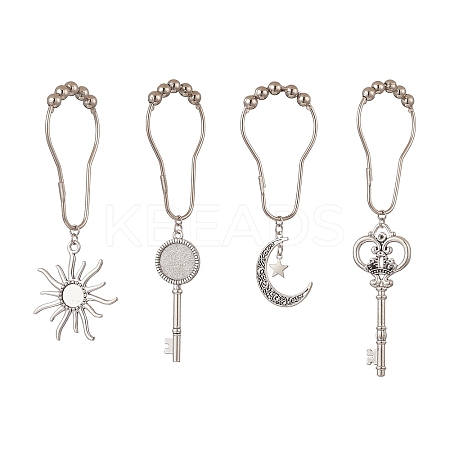 4 Styles Moon & Key & Sun Curtain Hooks DIY-CP00032-1