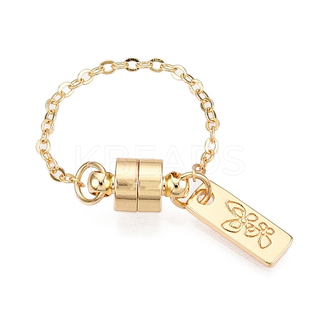 Brass End with Chains KK-C066-05G-1