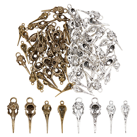 80Pcs 4 Style Tibetan Style Alloy Pendants FIND-AR0001-93-1