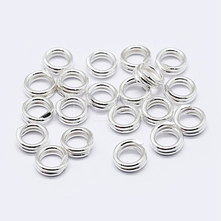 925 Sterling Silver Split Jump Rings STER-F036-01S-0.6x5mm-1