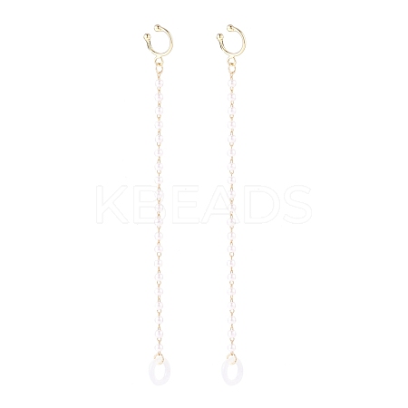 Creative Round Plastic Pear Beads Earring Strap EJEW-JE04693-1