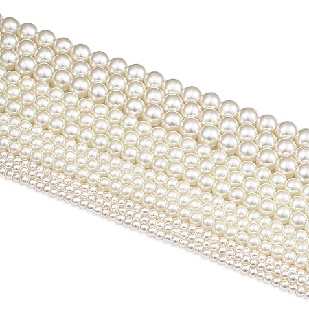 Glass Pearl Beads Strands Sets HY-TA0001-B-02-1