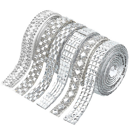 6 Yards 6 Style Hotfix Rhinestone DIY-CP0007-73-1