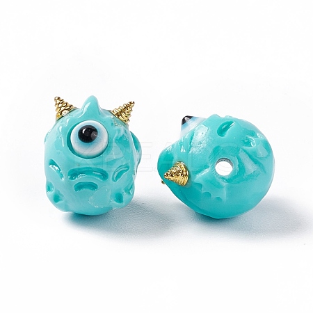 Halloween Opaque Resin Beads RESI-F033-01C-1
