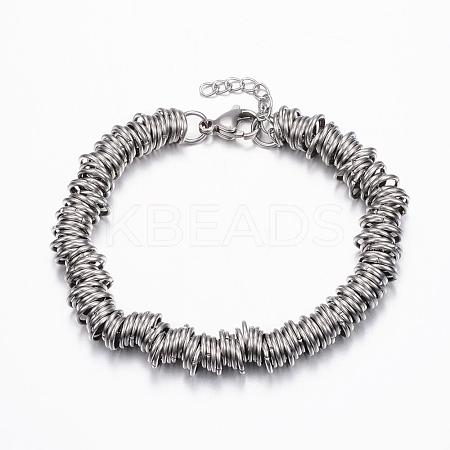 Tarnish Resistant 304 Stainless Steel Chain Bracelets BJEW-E305-02P-1