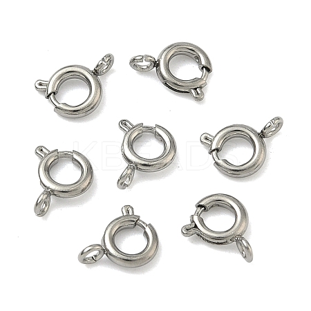 Tarnish Resistant 304 Stainless Steel Spring Ring Clasps STAS-O040-A-04-1