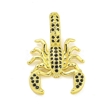 Brass Micro Pave Cubic Zirconia Pendants KK-R159-11G-02-1