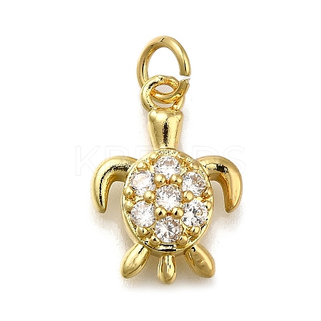 Brass Micro Pave Cubic Zirconia Pendants ZIRC-I070-040G-1