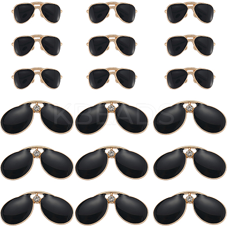 40Pcs 2 Styles Alloy Enamel Pendants FIND-SC0016-33-1