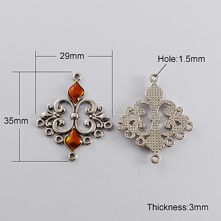 Alloy Enamel Chandelier Component Links ENAM-EA9734Y-6-1