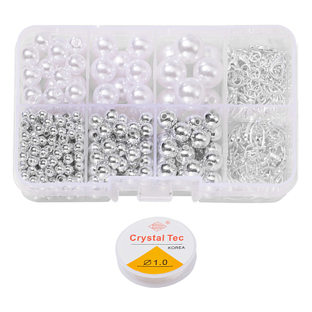 461Pcs Round Beads Kit for DIY Bracelet Making DIY-YW0004-45S-1