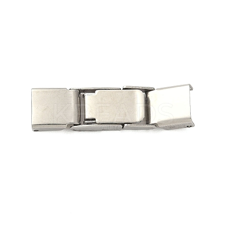 201 Stainless Steel Watch Band Clasps STAS-K252-14A-P-1