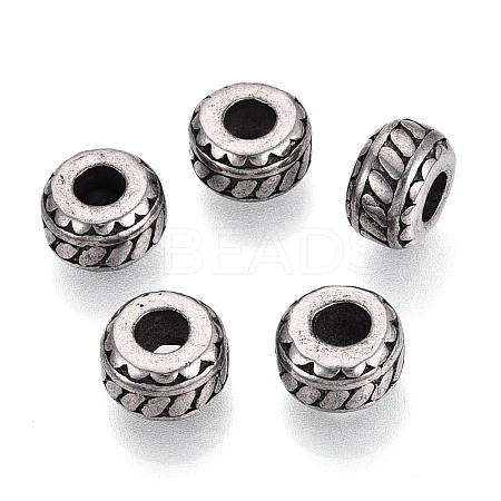 304 Stainless Steel European Style Large Hole Beads STAS-T072-96AS-1